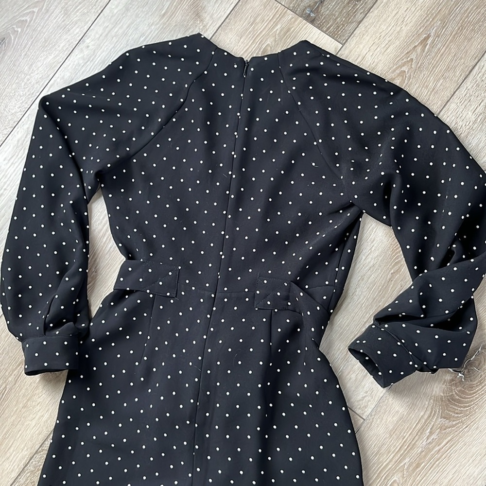 Whistles Polka Dot Jumpsuit Black & White Long Sleeve and Belted - Picture 10 of 16